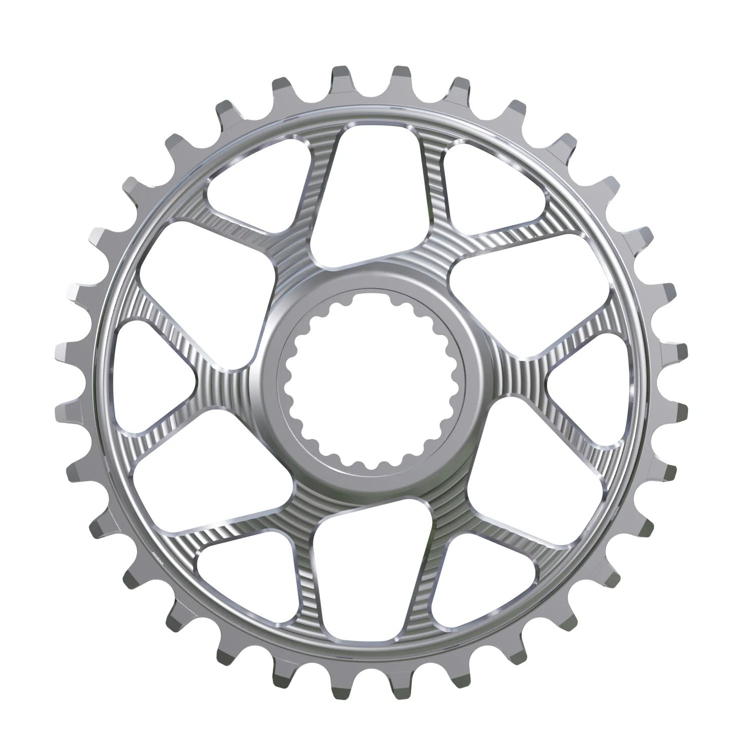 Works Components Round Chainring Shimano DM 30T Boost 3mm Slv