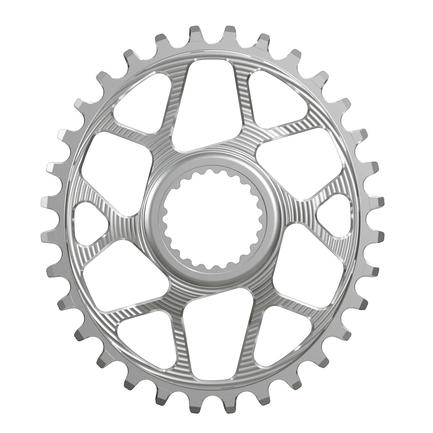 Works Components Oval Chainring Shimano DM 32T Boost 3mm Slv