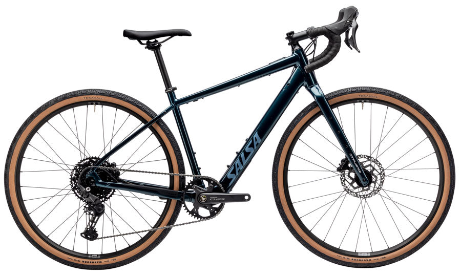 Salsa Confluence Drop Bar Cues 10 eBike - 700c Aluminum Midnight Blue 49cm