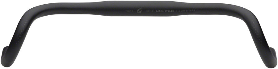 Salsa Cowchipper Drop Handlebar - 31.8mm Clamp 44cm Width Aluminum Black