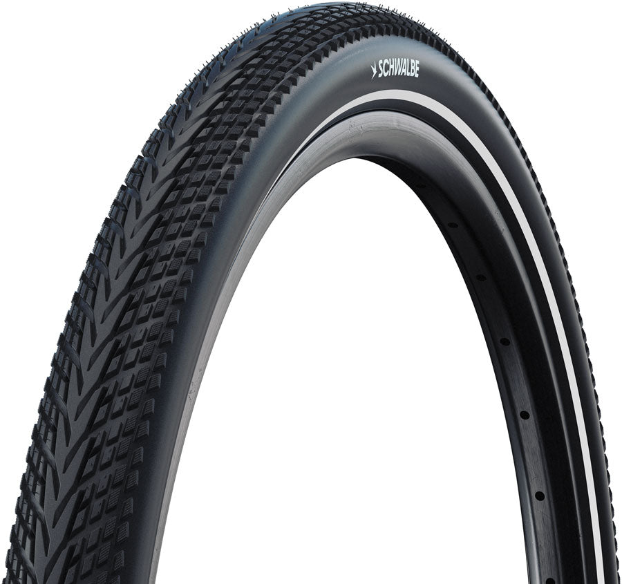 Schwalbe Marathon Almotion Tire - 700 x 40 Clincher Wire BLK/Reflex Standard RaceGuard Addix Green E-50