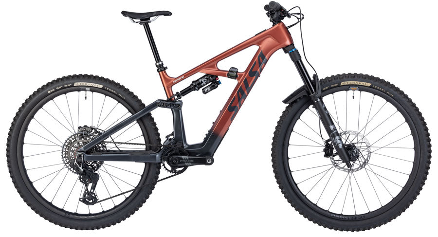 Salsa Moraine C X0 AXS Transmission Ebike - 29" Carbon Charcoal / Red Cedar Medium