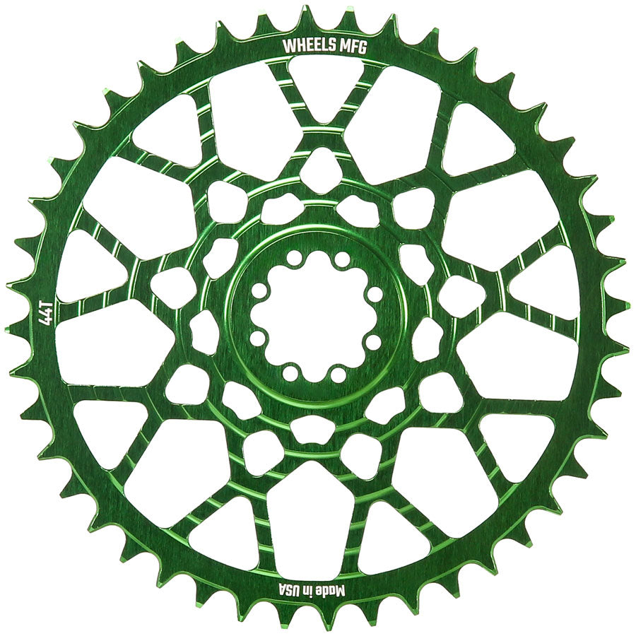 Wheels Manufacturing Gravel Direct Mount Chainring - 44t SRAM 8-Bolt Direct Mount 6.5mm Inboard Offset T-Type Chain Compatible Blue