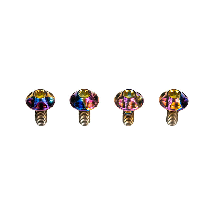 Silca Sicuro Ti bottle cage bolts Rainbow Anodized Set of 4