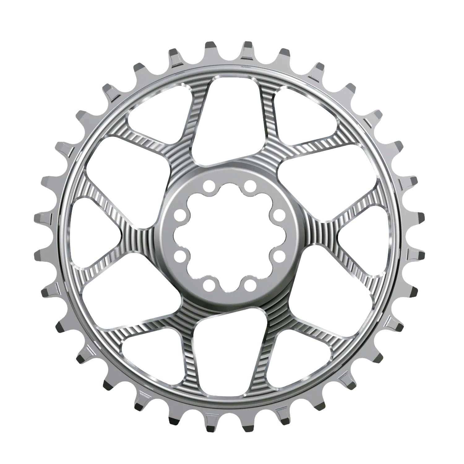 Works Components Round Chainring SRAM 8-Bolt 32T Boost 3mm Slv