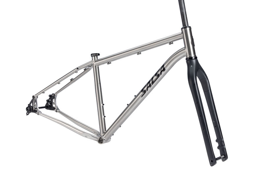 Salsa Fargo Ti Frameset - 29" Titanium Brushed Titanium LG