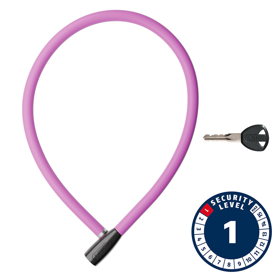 Abus Cavo 1406K Cable lock Key 6mm 55cm 1.8' Pink