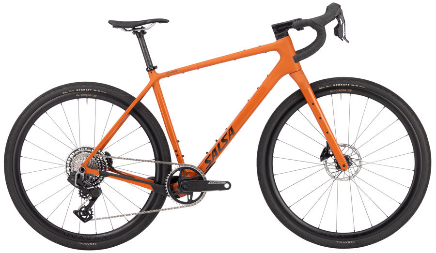 Salsa Flyway C DLX Force XPLR AXS 13 Bike - 700c Carbon Amber Large