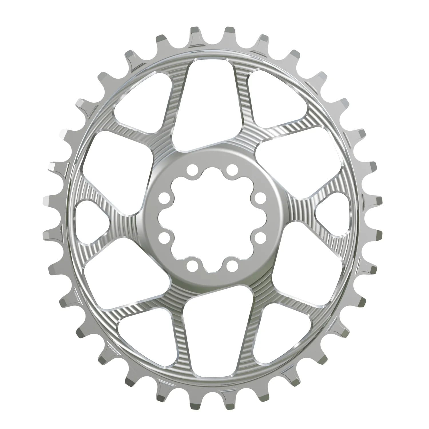 Works Components Oval Chainring SRAM 8-Bolt 32T Boost 3mm Slv