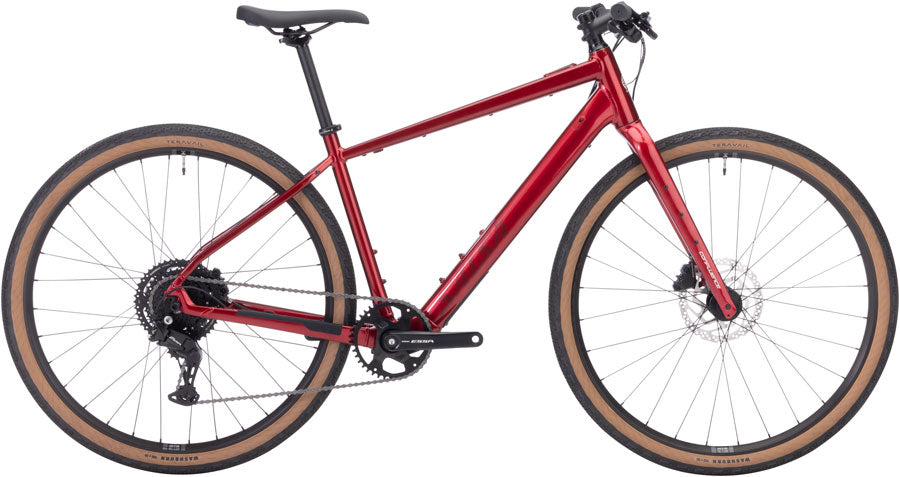 Salsa Confluence Flat Bar Essa 8 eBike - 700c Aluminum Canyon Red XS