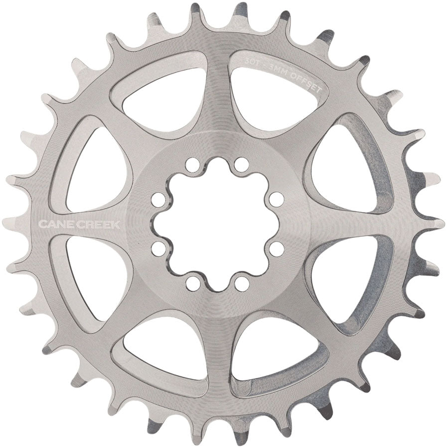 Cane Creek Direct Mount Chainring - 42t 8-Bolt Direct Mount 3mm Offset Ti Gray