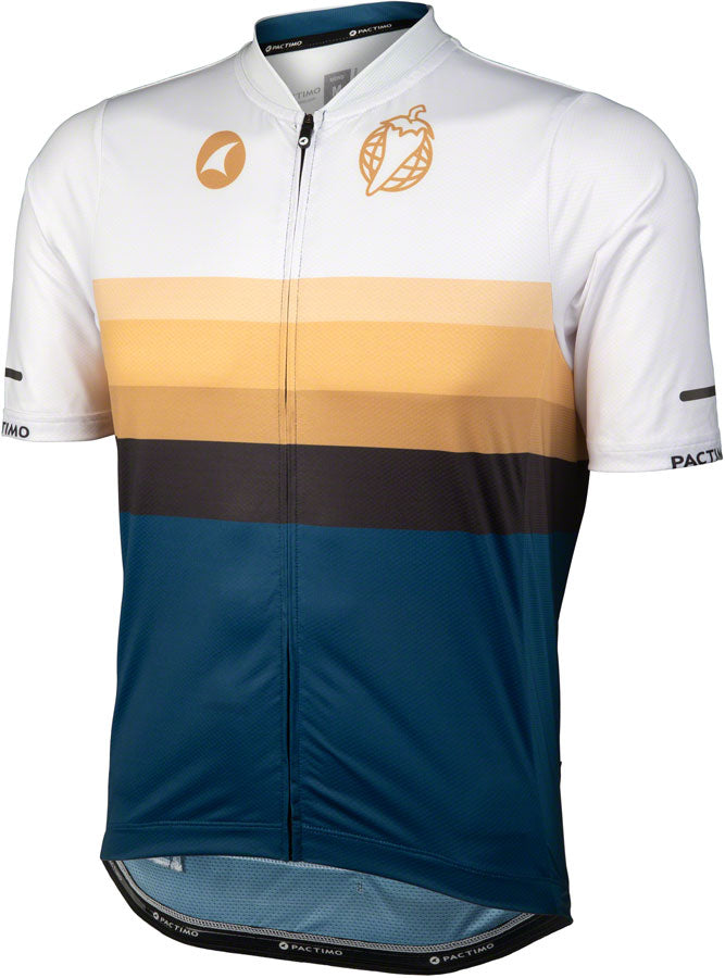 Salsa Latitude Men's Jersey - White Navy Blue Black  w/ Stripes Small