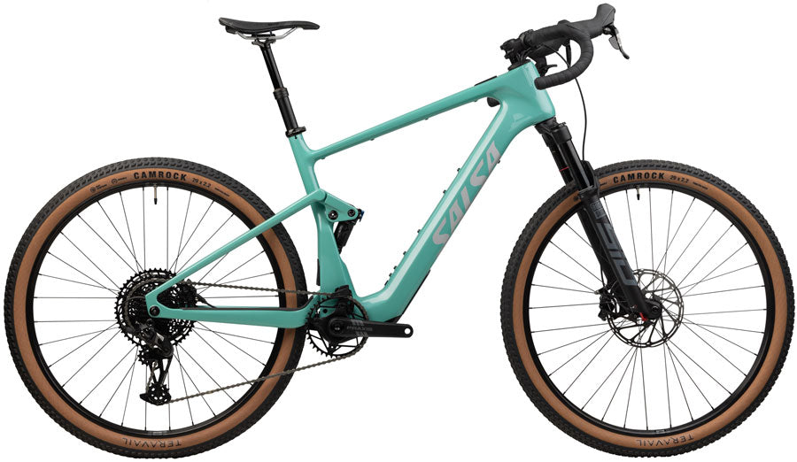 Salsa Wanderosa C Apex Eagle Ebike - 29" Carbon Sea Green Large
