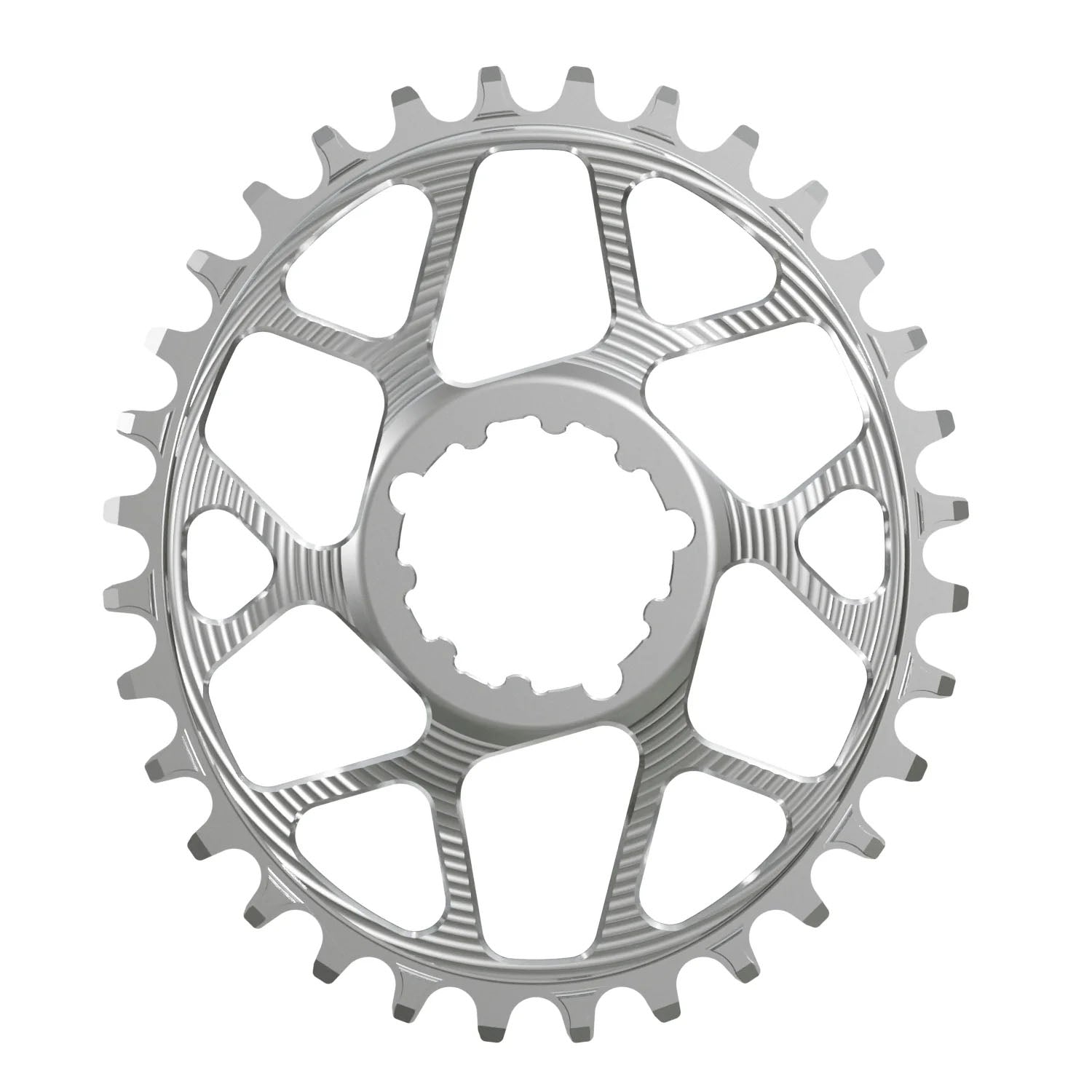 Works Components Oval Chainring SRAM 3-Bolt 34T Boost 3mm Slv