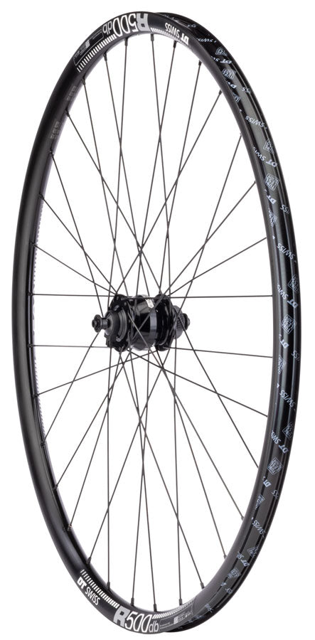 Quality Wheels SP Dynamo PL-8/DT R500 Front Wheel - 700 QR x 100mm Center-Lock BLK 32H