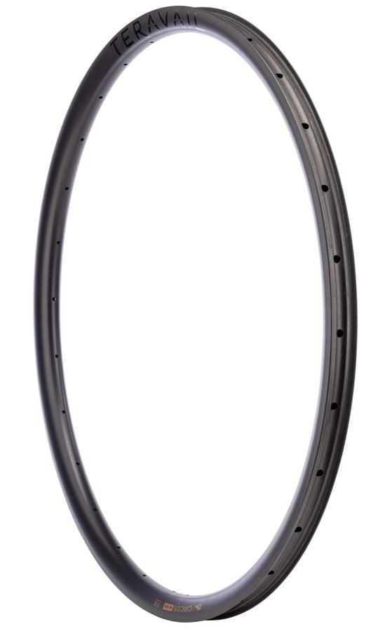 Teravail Circos Wide Gravel Rim - Front 32" Disc Matte Carbon 28H