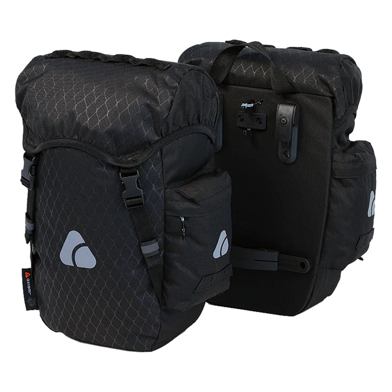 Axiom Oceanweave Pannierpack 22 Pannier Bag Hook-On 15.4x9.4x4.3` 1342.52 c.i. (Pair) Black