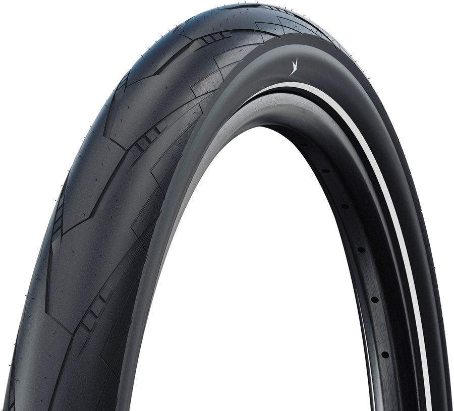 Schwalbe Motion Super Moto Tire - 700 x 40 Clincher Wire BLK/Reflex Standard RaceGuard Addix Green E-25