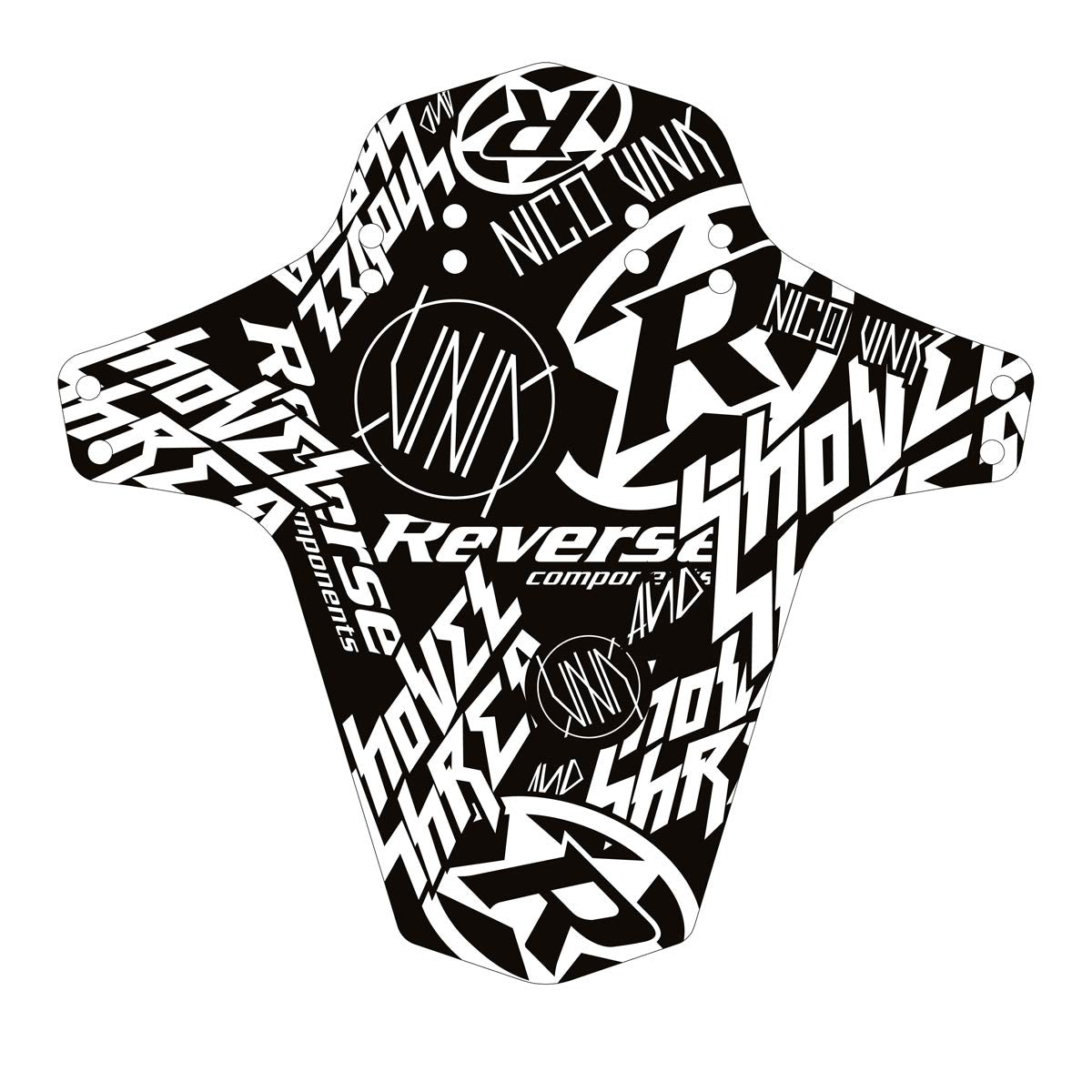 Reverse Mudfender Nico Vink Stickerbomb Black/White  